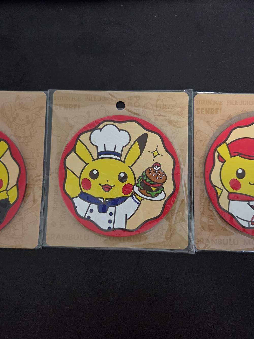Chef Pikachu Coasters - Japan Pokemon Cafe